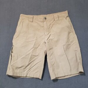 Columbia Cargo Shorts Mens 32 Tan Cotton Nylon Outdoor Hiking 11 Inseam